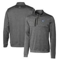 thumbnail image 1 of Men's Cutter & Buck Steel Fresno State Bulldogs Heathered Vault Stealth Quarter-Zip Pullover Top, 1 of 3