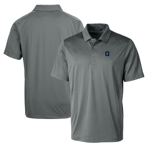 Men's Cutter & Buck Steel Georgetown Hoyas Team Logo Big & Tall Prospect Textured Stretch Polo