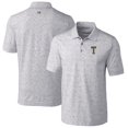 thumbnail image 1 of Men's Cutter & Buck Steel Georgia Tech Yellow Jackets Vault Advantage Tri-Blend Space Dye Big & Tall Polo, 1 of 3