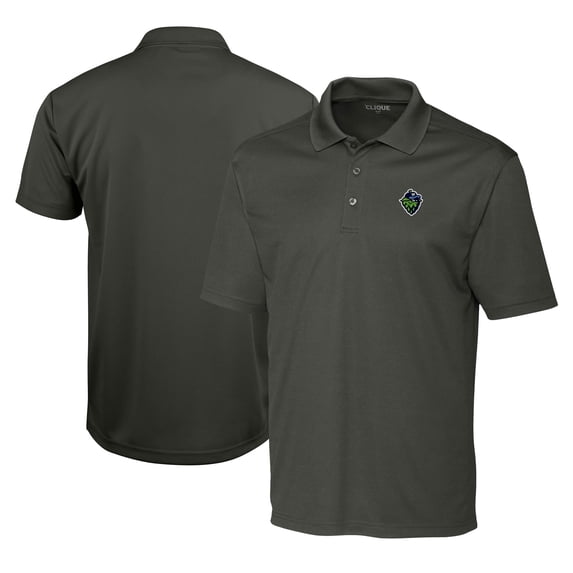 Men's Cutter & Buck Steel Hillsboro Hops Clique Spin Eco Performance Pique Polo