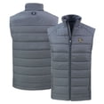 thumbnail image 1 of Men's Cutter & Buck Steel Lehigh Valley IronPigs Evoke Hybrid Eco Softshell Recycled Full-Zip Vest, 1 of 3