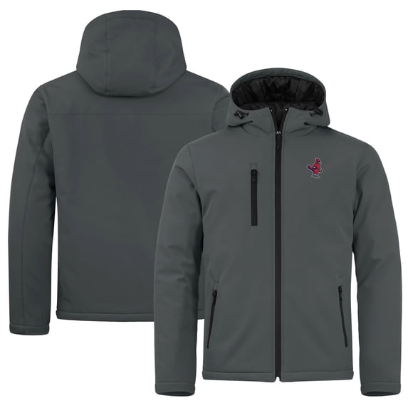 Men's Cutter & Buck Steel Memphis Redbirds Clique Equinox Insulated Softshell Full-Zip Jacket