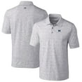 thumbnail image 1 of Men's Cutter & Buck Steel Michigan Wolverines Vault Advantage Tri-Blend Space Dye Big & Tall Polo, 1 of 3