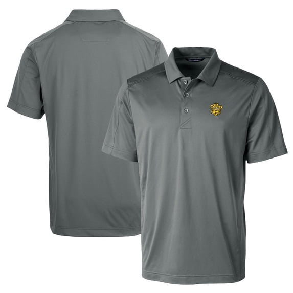 Men's Cutter & Buck Steel Missouri Tigers Team Logo Big & Tall Prospect Textured Stretch Polo