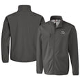thumbnail image 1 of Men's Cutter & Buck Steel Omaha Storm Chasers Clique Trail Eco Stretch Softshell Full-Zip Jacket, 1 of 3