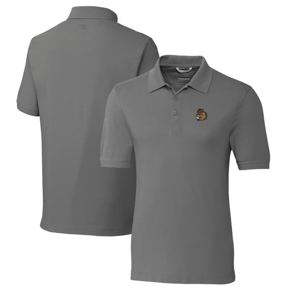 Men's Cutter & Buck Steel Oregon State Beavers Vault Advantage Tri-Blend Pique Big & Tall Polo