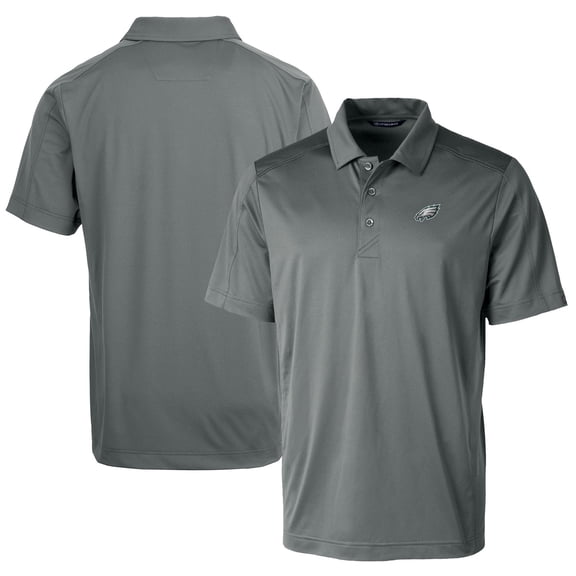 Men's Cutter & Buck Steel Philadelphia Eagles Prospect Textured Stretch Polo