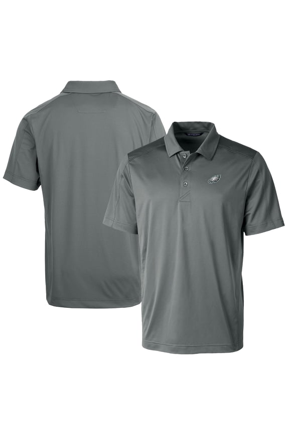 Men's Cutter & Buck Steel Philadelphia Eagles Prospect Textured Stretch Polo
