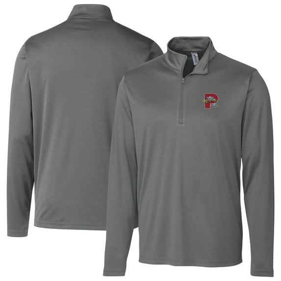 Men's Cutter & Buck Steel Portland Sea Dogs Clique Spin Eco Performance Half-Zip Pullover