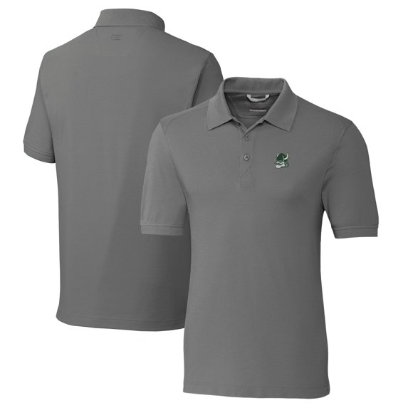 Men's Cutter & Buck Steel Portland State Vikings Vault Advantage Tri-Blend Pique Big & Tall Polo
