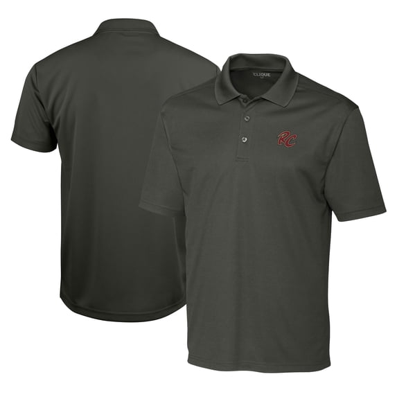 Men's Cutter & Buck Steel Sacramento River Cats Clique Spin Eco Performance Pique Polo