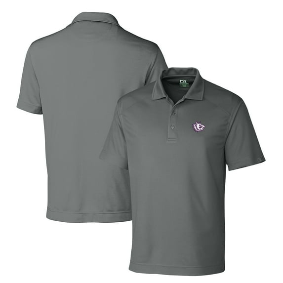 Men's Cutter & Buck Steel TCU Horned Frogs DryTec Genre Textured Solid Polo