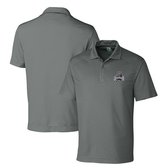 Men's Cutter & Buck Steel Utah State Aggies DryTec Genre Textured Solid Polo