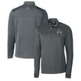 thumbnail image 1 of Men's Cutter & Buck Steel Utah State Aggies Traverse Stripe Quarter-Zip Pullover Top, 1 of 3