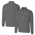 thumbnail image 1 of Men's Cutter & Buck Steel West Virginia Mountaineers Big & Tall Traverse Stretch Quarter-Zip Pullover Top, 1 of 3