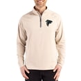 thumbnail image 1 of Men's Cutter & Buck Tan Atlanta Falcons Adapt Eco Knit Stretch Recycled Quarter-Zip Pullover, 1 of 2