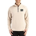 thumbnail image 1 of Men's Cutter & Buck Tan Cincinnati Bengals Adapt Eco Knit Stretch Recycled Quarter-Zip Pullover, 1 of 2