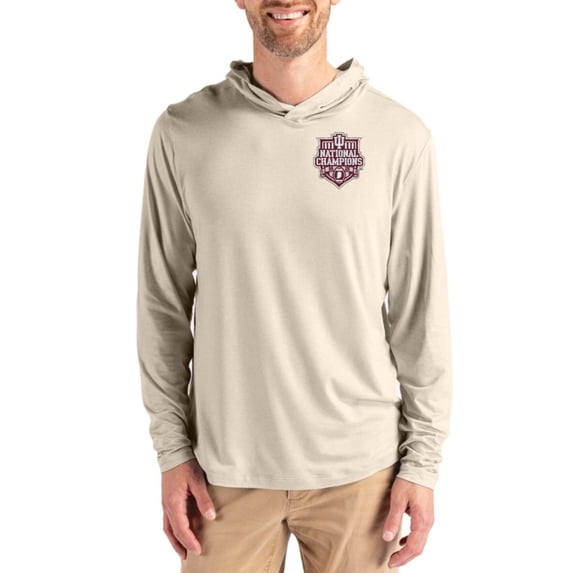 Men's Cutter & Buck Tan Indiana Hoosiers College Football Playoff 2025 National Champions Coastline Epic Comfort