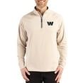 thumbnail image 1 of Men's Cutter & Buck Tan Washington Commanders Adapt Eco Knit Stretch Recycled Quarter-Zip Pullover, 1 of 2