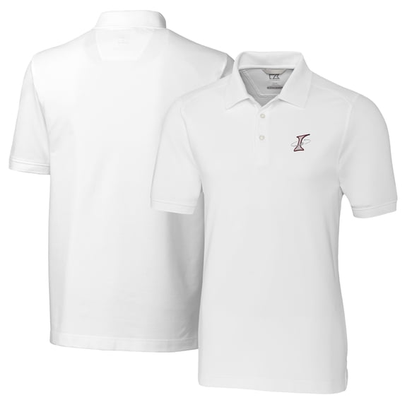 Men's Cutter & Buck White Albuquerque Isotopes Big & Tall DryTec Advantage Tri-Blend Pique Polo