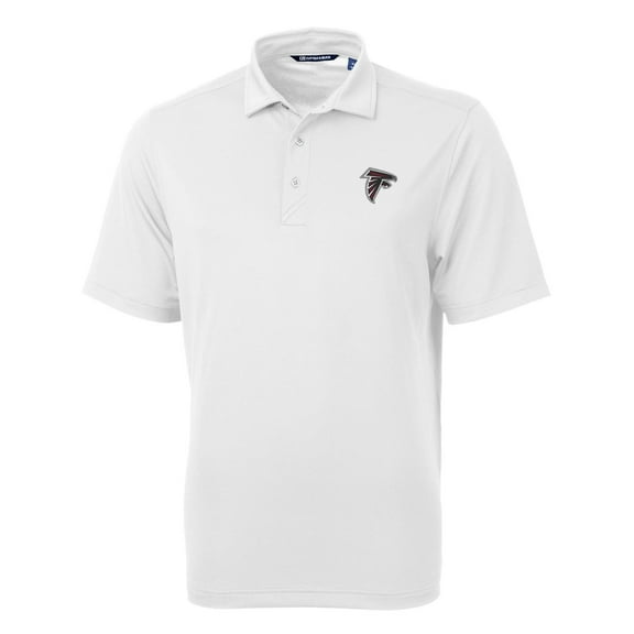 Men's Cutter & Buck White Atlanta Falcons Big & Tall Virtue Eco Pique Recycled Polo