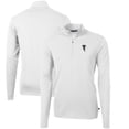 thumbnail image 1 of Men's Cutter & Buck White Atlanta Falcons Throwback Logo Virtue Eco Pique Recycled Quarter-Zip Pullover Top, 1 of 3