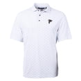 thumbnail image 1 of Men's Cutter & Buck White Atlanta Falcons Virtue Eco Pique Tile Print Polo, 1 of 1