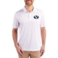 thumbnail image 1 of Men's Cutter & Buck White BYU Cougars Prospect Eco Textured Stretch Recycled Polo, 1 of 3