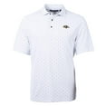 thumbnail image 1 of Men's Cutter & Buck White Baltimore Ravens Virtue Eco Pique Tile Print Polo, 1 of 1