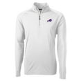 thumbnail image 1 of Men's Cutter & Buck White Buffalo Bills Adapt Eco Knit Quarter-Zip Pullover Jacket, 1 of 1
