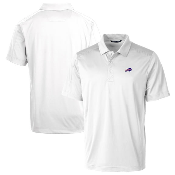 Men's Cutter & Buck White Buffalo Bills Prospect Textured Stretch Polo