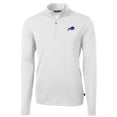 thumbnail image 1 of Men's Cutter & Buck White Buffalo Bills Virtue Eco Pique Recycled Quarter-Zip Pullover Jacket, 1 of 1