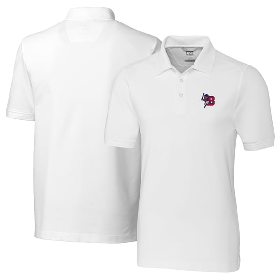 Men's Cutter & Buck White Buffalo Bisons Big & Tall DryTec Advantage Tri-Blend Pique Polo