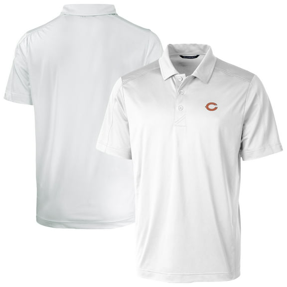 Men's Cutter & Buck White Chicago Bears Prospect Eco DryTec Polo