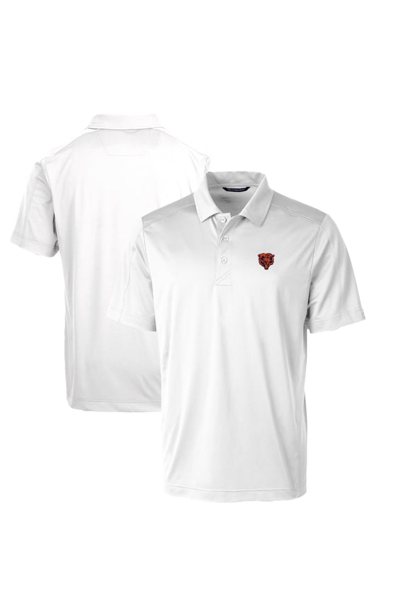 Men's Cutter & Buck White Chicago Bears Throwback Logo Prospect Textured Stretch Polo