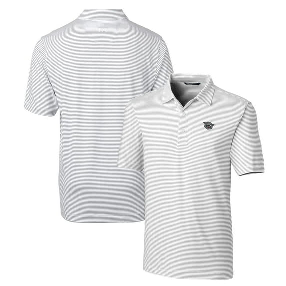 Men's Cutter & Buck White Cincinnati Bearcats Forge Pencil Stripe Stretch Polo