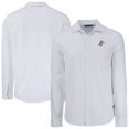 thumbnail image 1 of Men's Cutter & Buck White Cincinnati Reds Knitted Advantage Tri-Blend Eco Soft Pique Long Sleeve Button-Up Shirt, 1 of 3