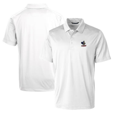 Men's Cutter & Buck White Delaware Fightin' Blue Hens Team Logo Big & Tall Prospect Textured Stretch Polo