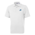 thumbnail image 1 of Men's Cutter & Buck White Detroit Lions Virtue Eco Pique Recycled Polo, 1 of 1