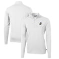 thumbnail image 1 of Men's Cutter & Buck White ETSU Buccaneers Big & Tall Virtue Eco Pique Recycled Quarter-Zip DryTec Top, 1 of 3