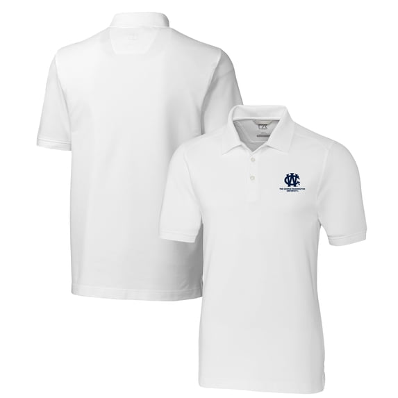Men's Cutter & Buck White George Washington University Big & Tall Advantage Tri-Blend Pique DryTec Polo