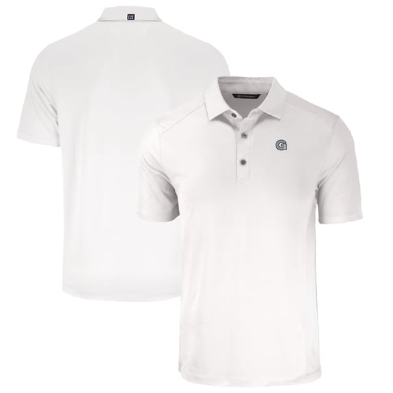 Men's Cutter & Buck White Georgetown Hoyas Big & Tall Forge Eco Stretch Recycled Polo