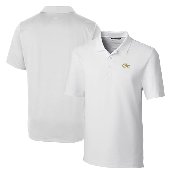 Men's Cutter & Buck White Georgia Tech Yellow Jackets Big & Tall Forge Stretch Polo