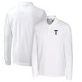thumbnail image 1 of Men's Cutter & Buck White Georgia Tech Yellow Jackets Vault Advantage Tri-Blend Pique Big & Tall Long Sleeve Polo, 1 of 3