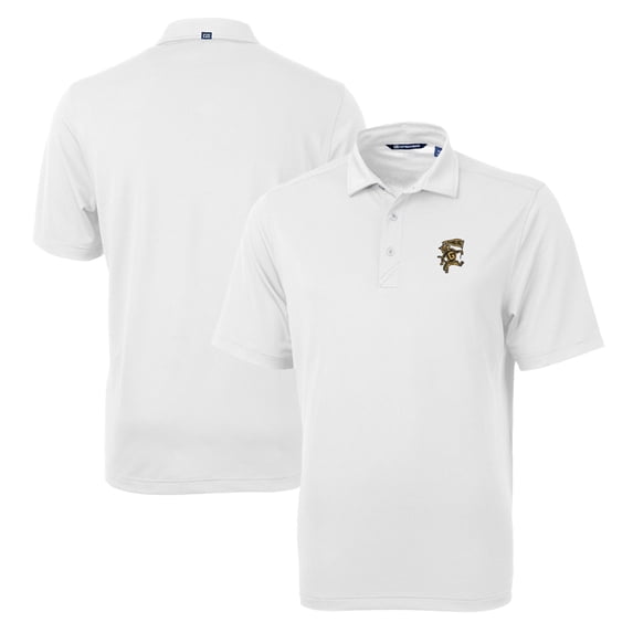 Men's Cutter & Buck White Grambling Tigers Team Big & Tall Virtue Eco Pique Recycled Polo