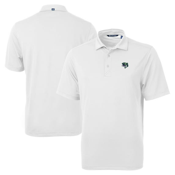 Men's Cutter & Buck White Gwinnett Stripers Big & Tall Virtue Eco Pique Recycled Polo