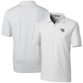 thumbnail image 1 of Men's Cutter & Buck  White Iowa Cubs Forge Pencil Stripe Stretch DryTec Polo, 1 of 3