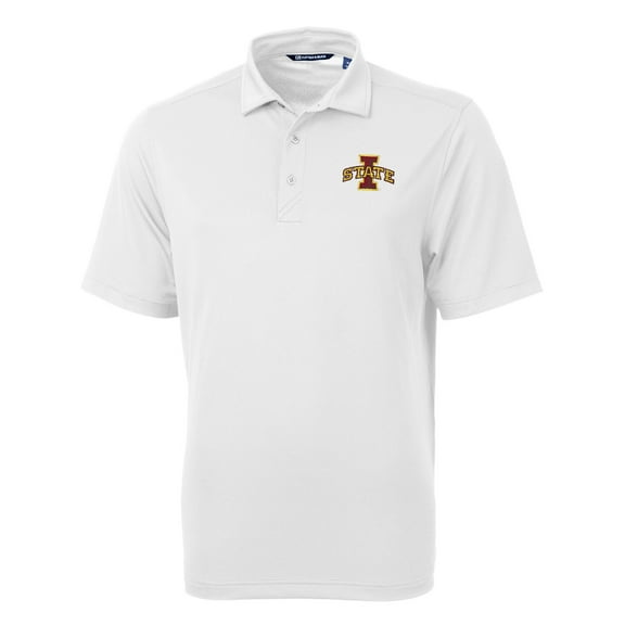 Men's Cutter & Buck White Iowa State Cyclones Virtue Eco Pique Recycled Polo