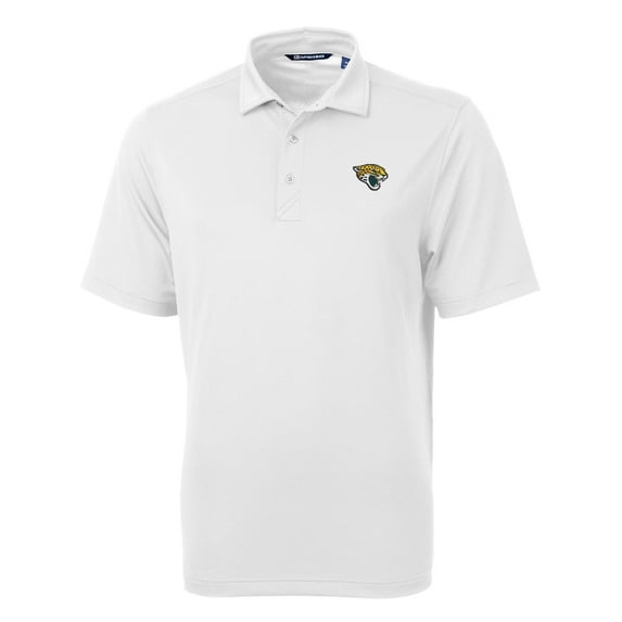 Men's Cutter & Buck White Jacksonville Jaguars Big & Tall Virtue Eco Pique Recycled Polo