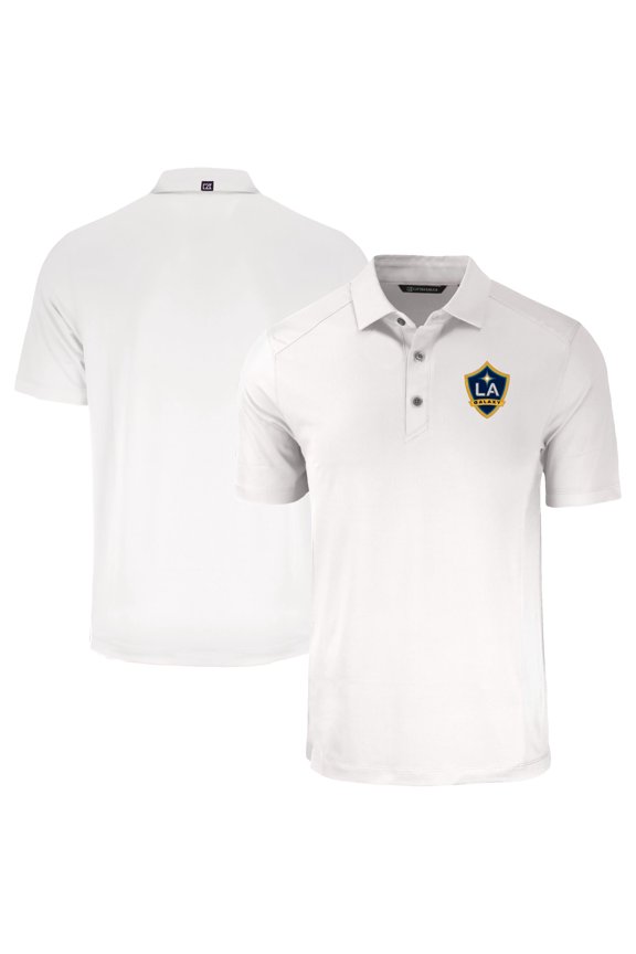 Men's Cutter & Buck White LA Galaxy Forge Eco Stretch Recycled Polo